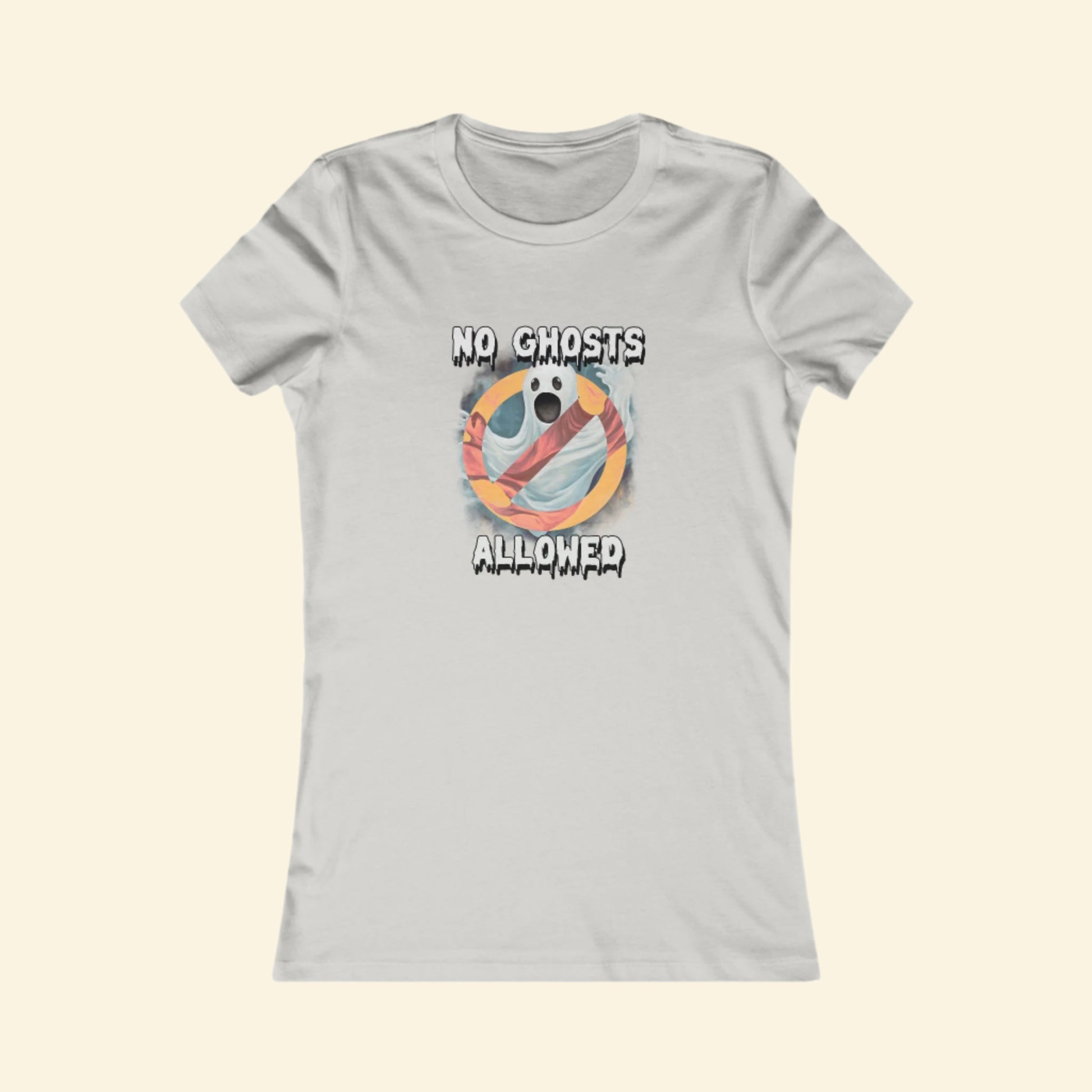 No Ghosts Allowed Women's Tee - Fun Halloween T-Shirt for Spooky Season