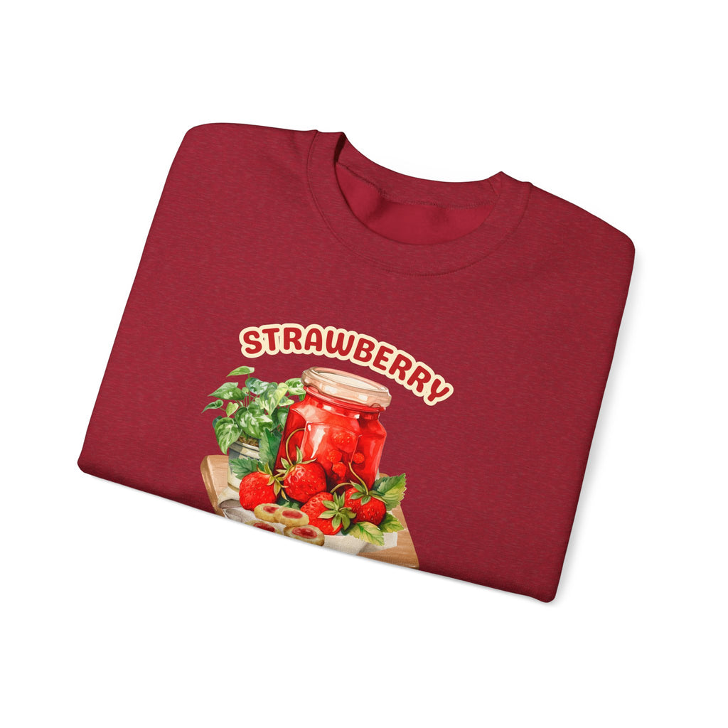 Strawberry Jam Unisex Crewneck Sweatshirt – Cozy & Trendy for Fruit Lovers