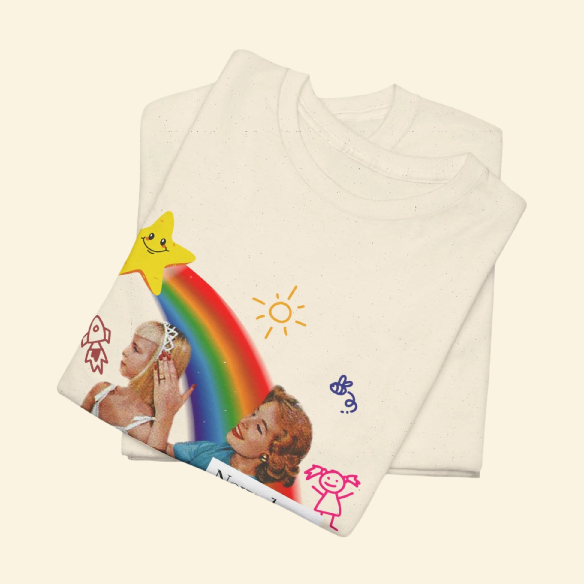 Childhood Humor Unisex Heavy Cotton Tee, Vintage Nostalgia Graphic T-Shirt