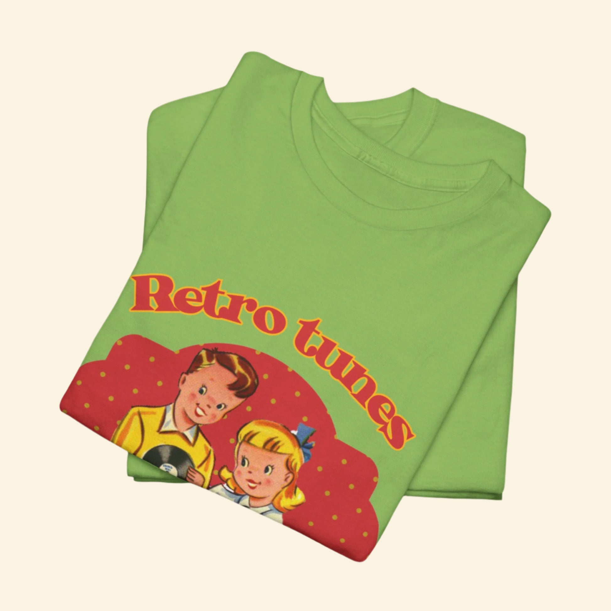 Playful Vintage Tee- "Retro Tunes, Reckless Moods"