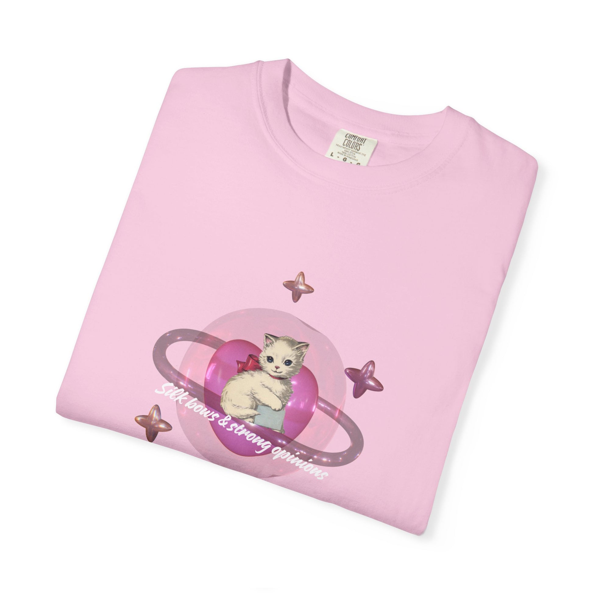 Cute Pink Spaceship Cat T-Shirt - Perfect for Pet Lovers & Cosmic Dreamers