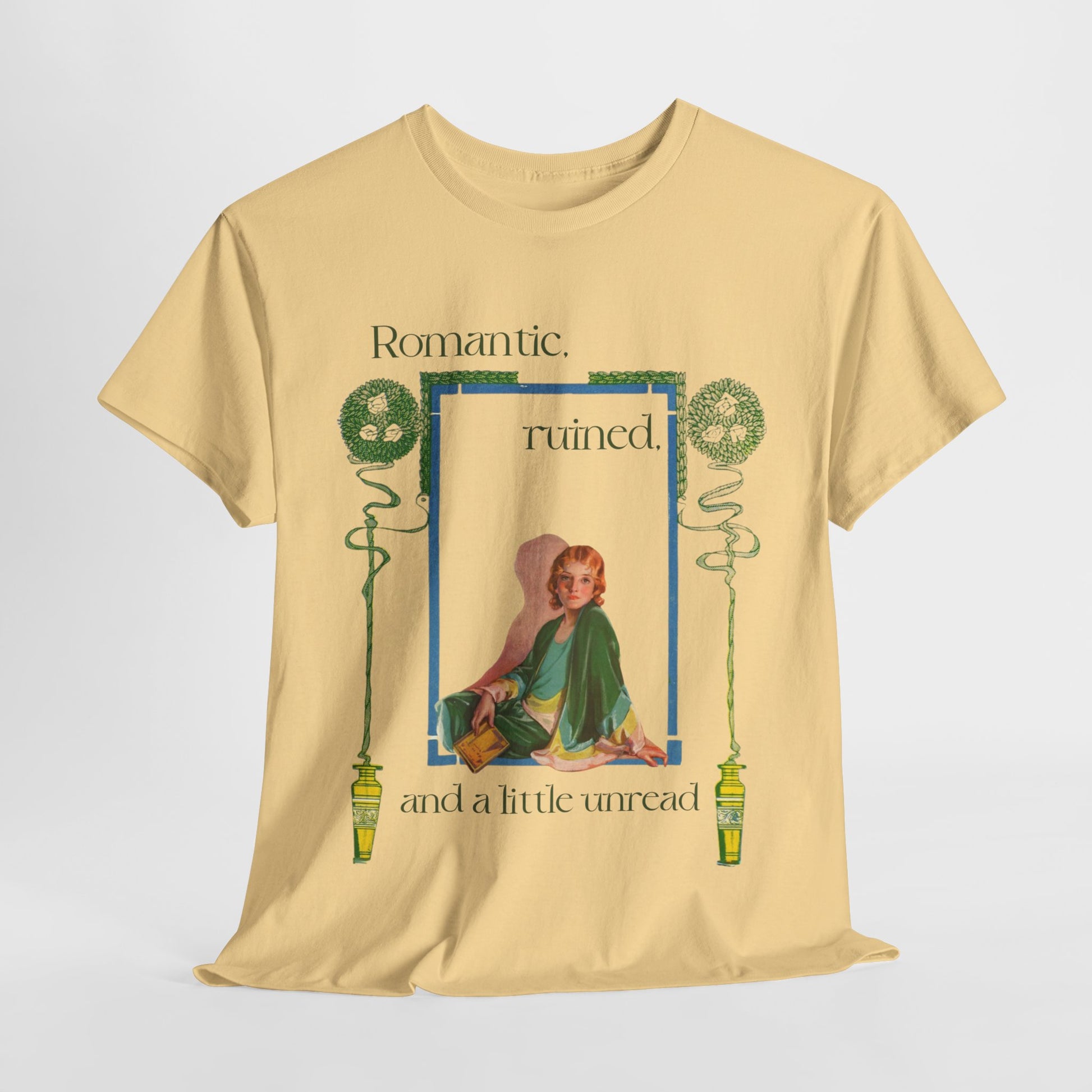 Poet's Soul Vintage Tee-" Romantic, Ruined, and a Little Unread" Retro Tee