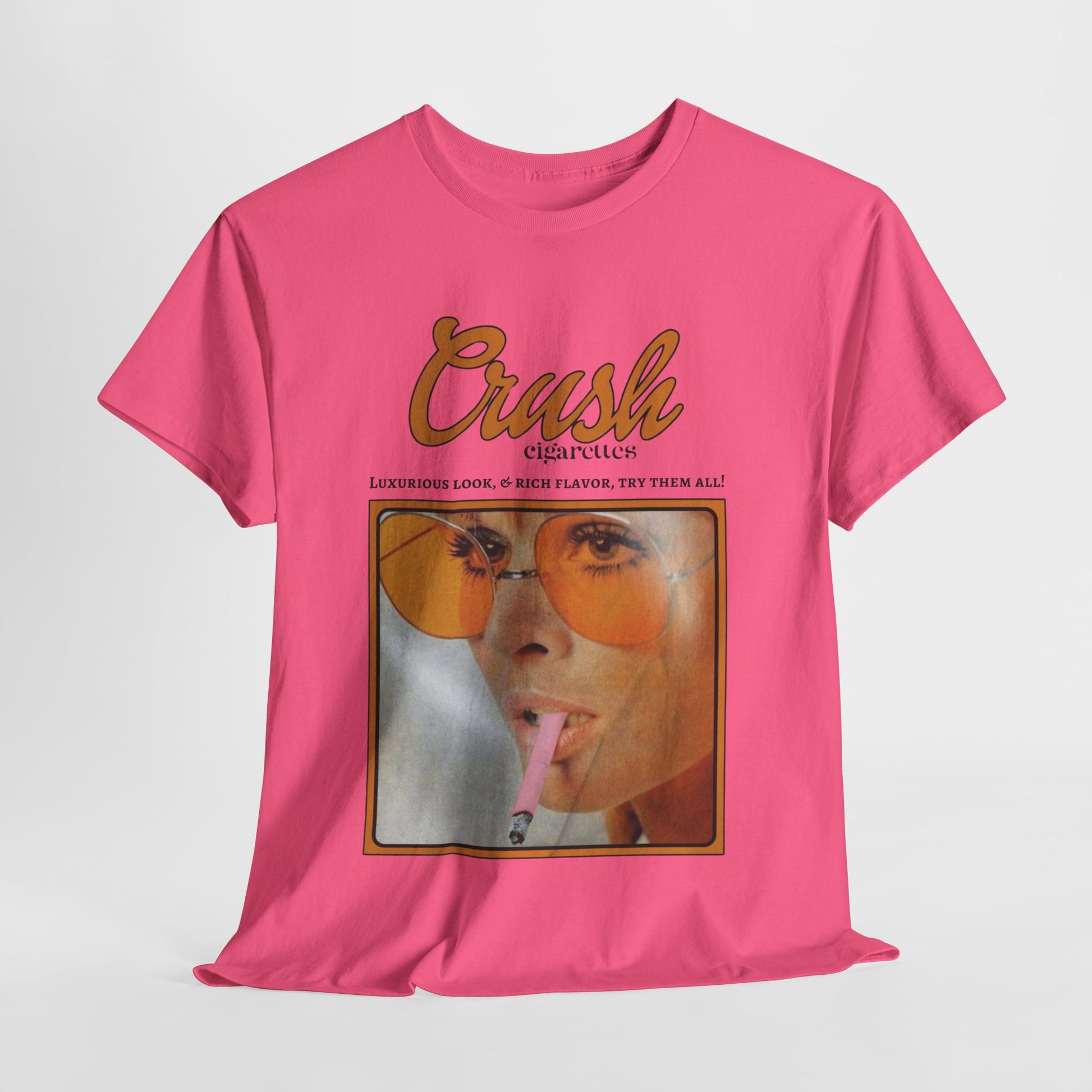 Retro Crush Graphic Unisex Heavy Cotton Tee, Vintage Aesthetic Shirt