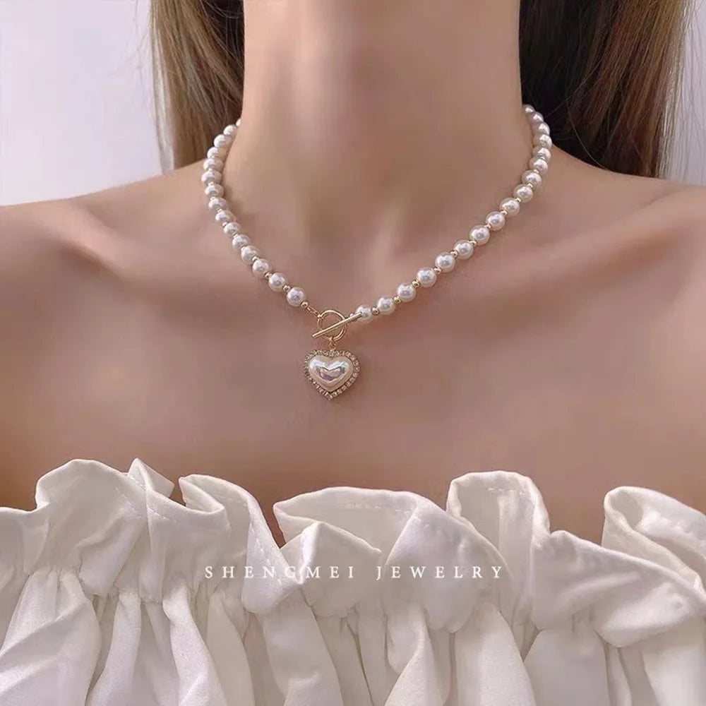 Elegant Imitation Pearl Sweet Necklace