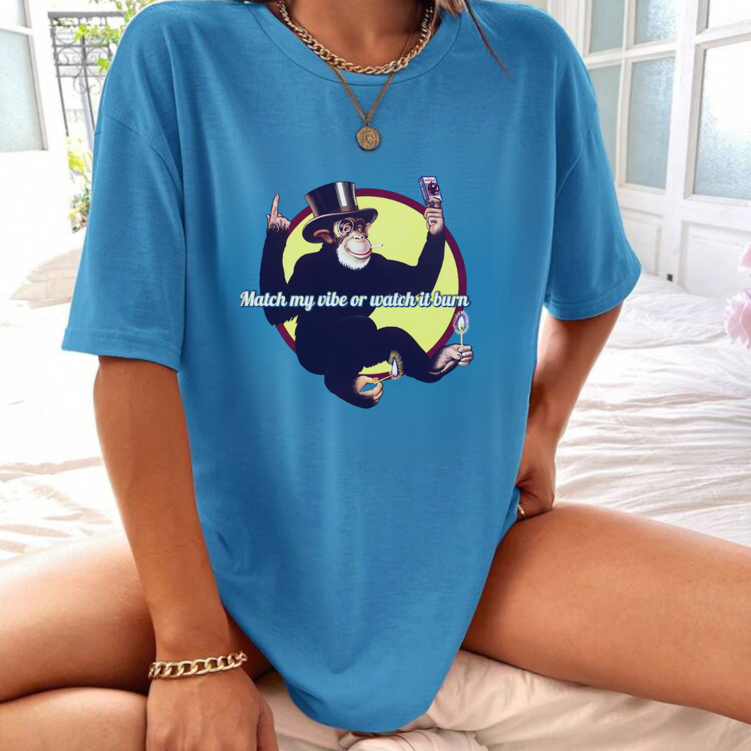 Match My Vibe Unisex Garment-Dyed T-Shirt | Fun Graphic Tee for Casual Days