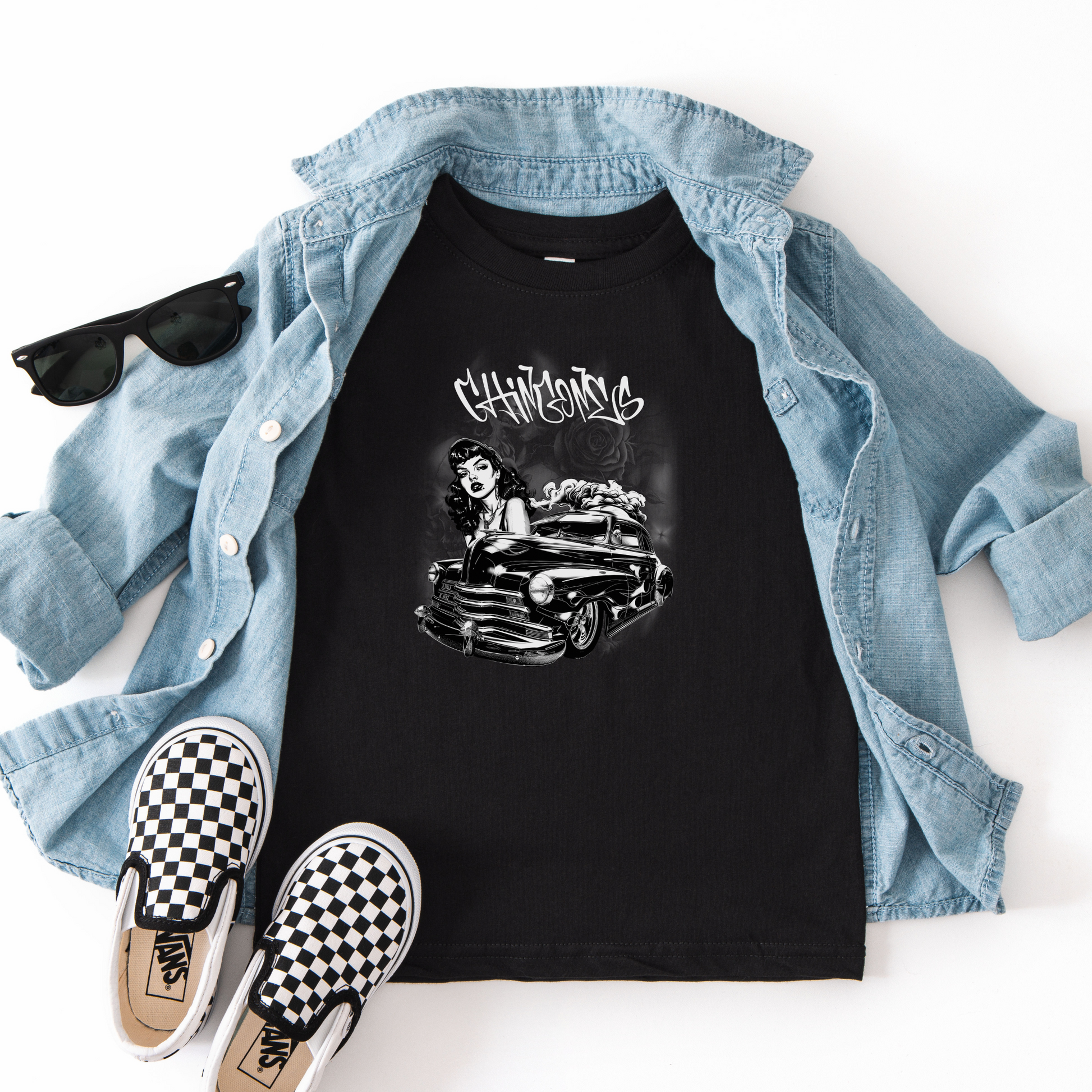 Chillin' Women's Graphic Tee - Vintage Car Design