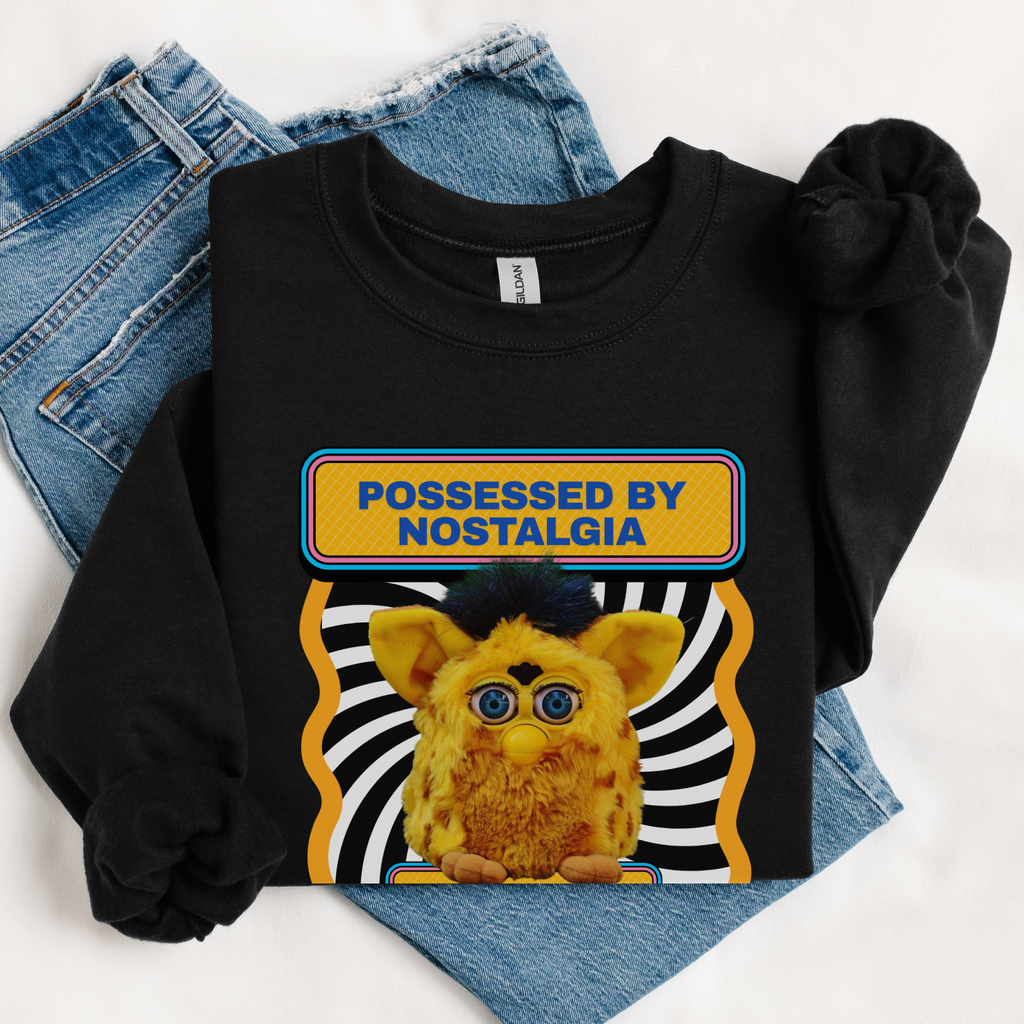 Nostalgic Furby Sweatshirt - Unisex Heavy Blend™ Crewneck for Cozy Retro Vibes